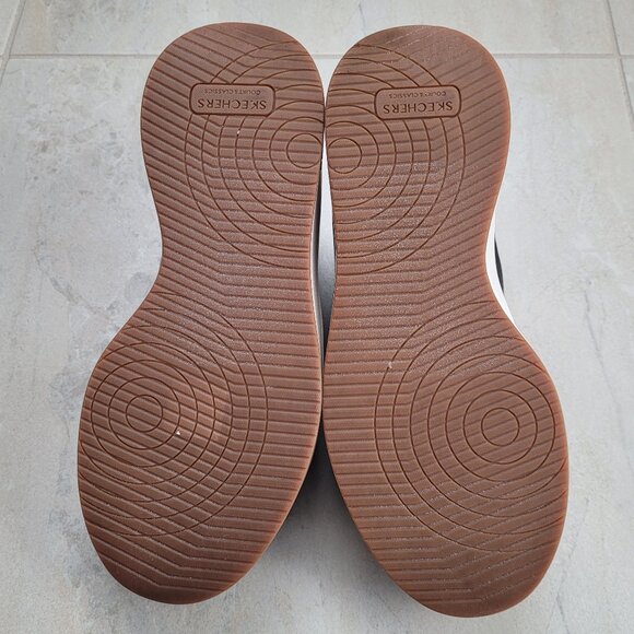 Skechers Court & Classics Paloma Lifted Glow Sneakers Y2K Black/Rose Gold Size 8 - Picture 11 of 11